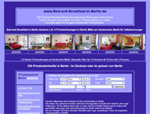 Tablet Screenshot of bed-and-breakfast-in-berlin.de